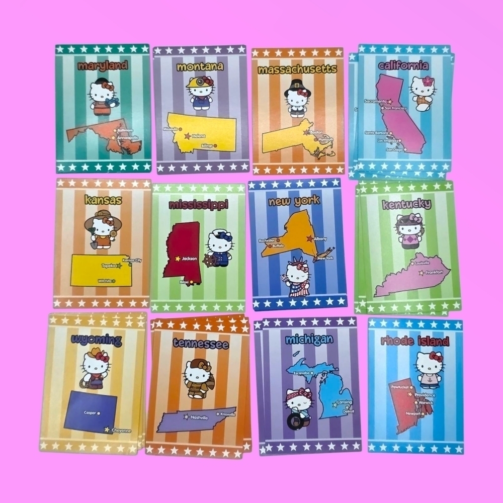 Sanrio Hello Kitty America The Beautiful State Card Upper Deck Trading Cards